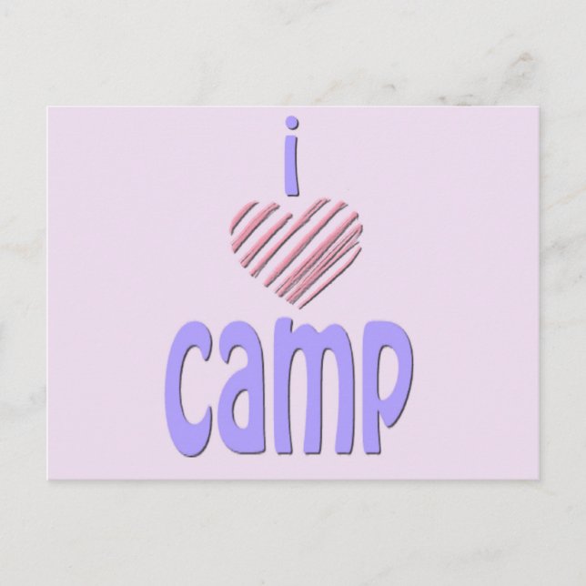 I Heart Camp Postcard (Front)