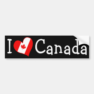 I Heart  Canada Bumper Sticker