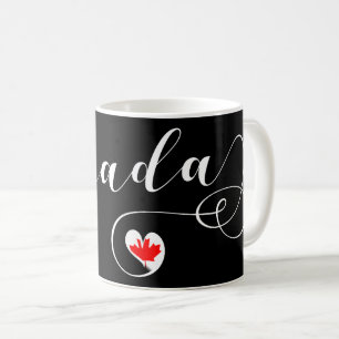 I Heart Canada, Canadian Flag Coffee Mug