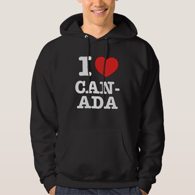 I Heart Canada Canadians Love Hoodie (Front)