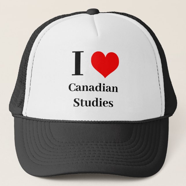 I heart Canadian Studies Trucker Hat (Front)