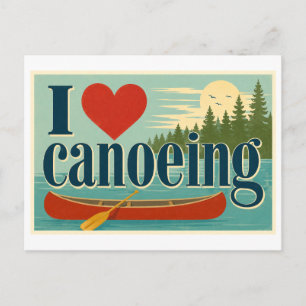 "I [Heart] Canoeing" Postcard