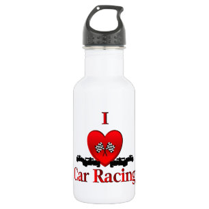 I Heart Car Racing 532 Ml Water Bottle
