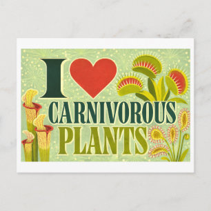 "I [Heart] Carnivorous Plants" Postcard
