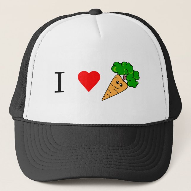 I heart Carrots Trucker Hat (Front)