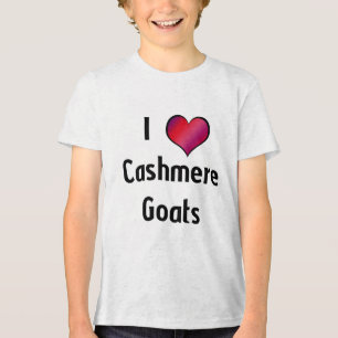 I Heart Cashmere Goats Kids Tri-Blend Shirt