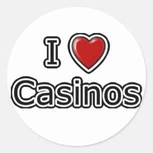 I Heart Casinos Classic Round Sticker