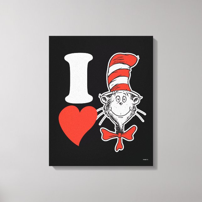 I Heart Cat in the Hat Canvas Print (Front)