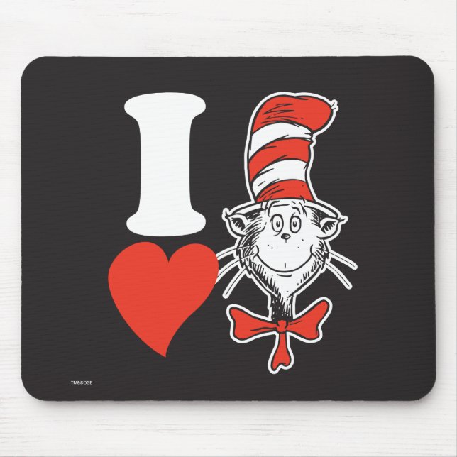 I Heart Cat in the Hat Mouse Mat (Front)