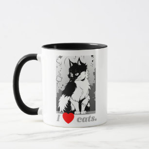 I heart cat mug