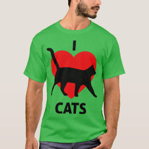 I heart cats Great for cat lovers cat owners T-Shirt