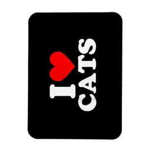 I Heart Cats - I Heart Cats I Love Cats Magnet