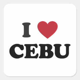 I Heart Cebu Philippines Square Sticker