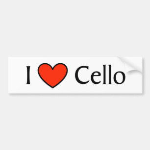 I Heart Cello Bumper Sticker