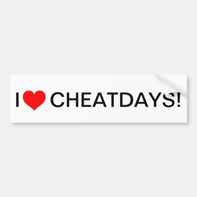 I heart cheatdays bumpersticker bumper sticker (Front)