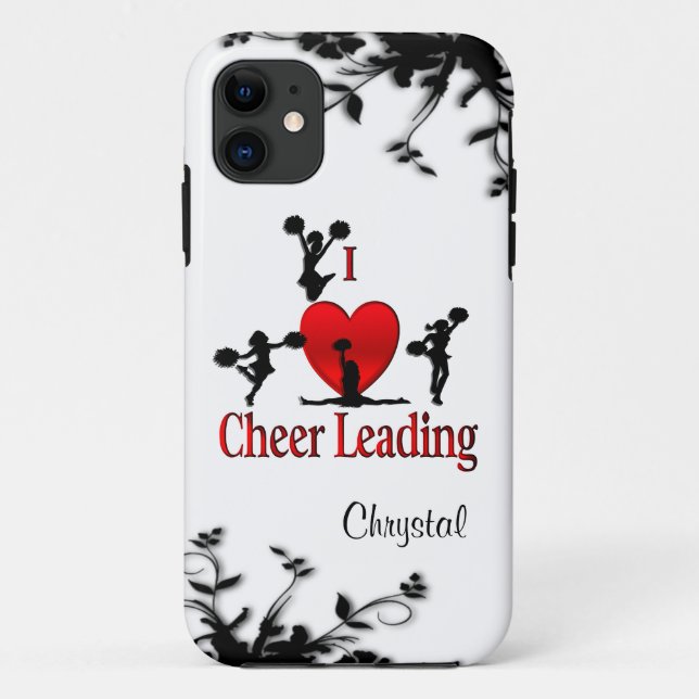 I Heart Cheer Leading Personalised Case-Mate iPhone Case (Back)