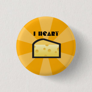 I Heart Cheese 3 Cm Round Badge
