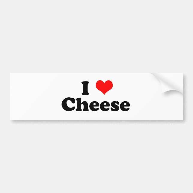 I Heart Cheese Bumper Sticker (Front)