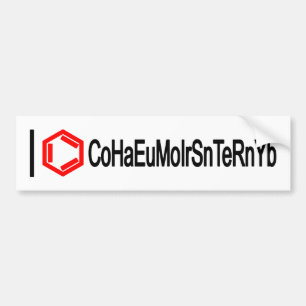 I heart chemistry bumper sticker