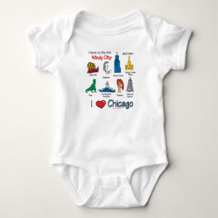 I heart Chicago Baby Bodysuit