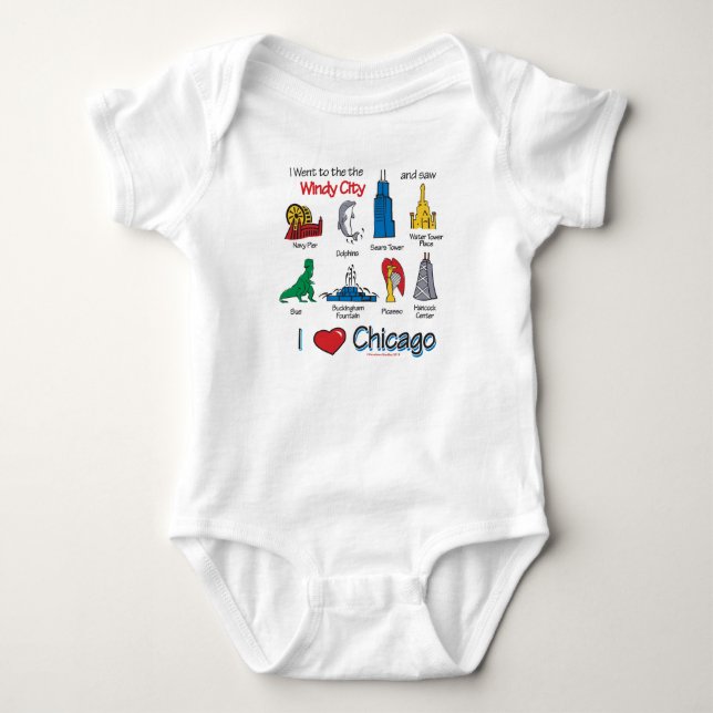 I heart Chicago Baby Bodysuit (Front)