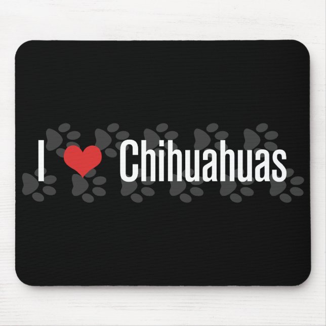 I (heart) Chihuahuas Mouse Mat (Front)