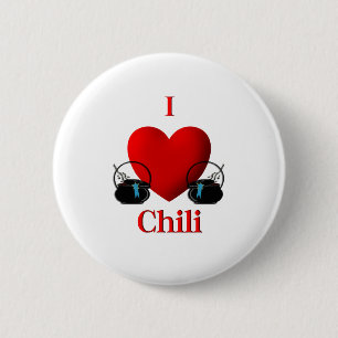 I Heart Chilli 6 Cm Round Badge