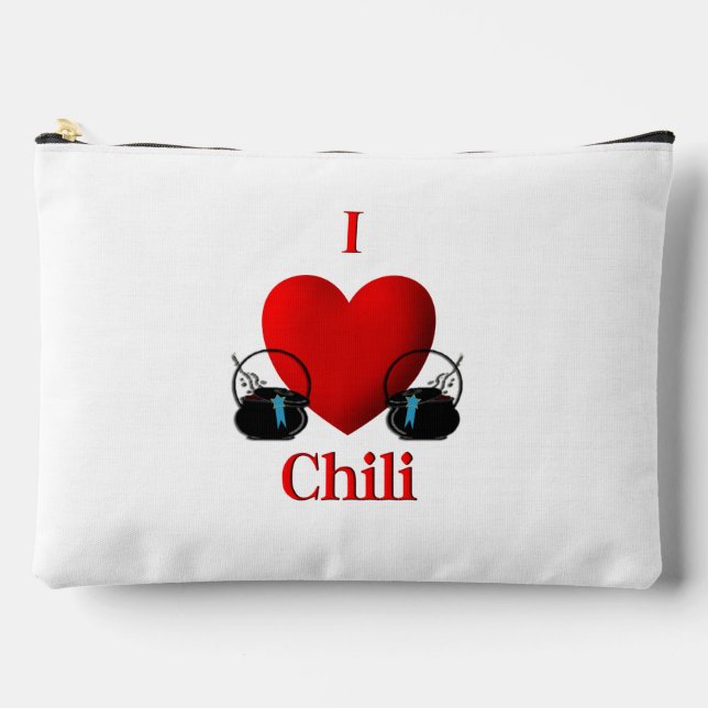 I Heart Chilli Accessory Pouch (Front)