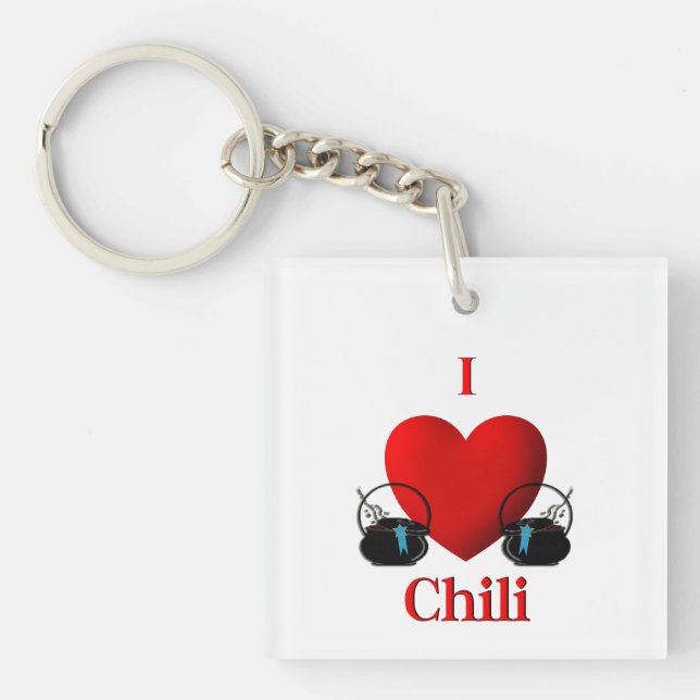 I Heart Chilli Key Ring (Front)