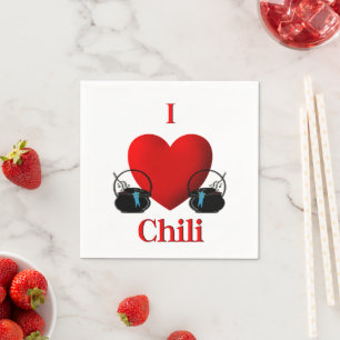 I Heart Chilli Napkin