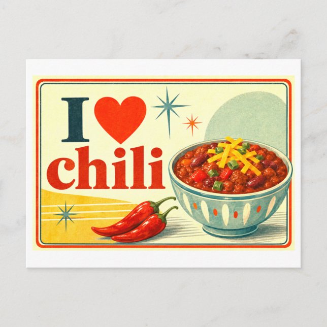 "I [Heart] Chilli" Postcard (Front)