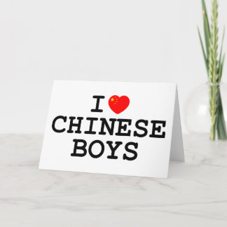 I Heart Chinese Boys Card