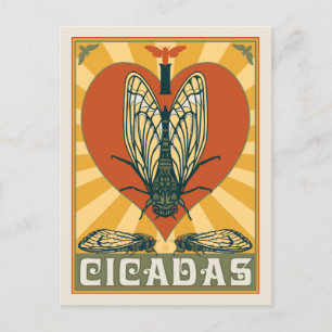 I Heart Cicadas Postcard