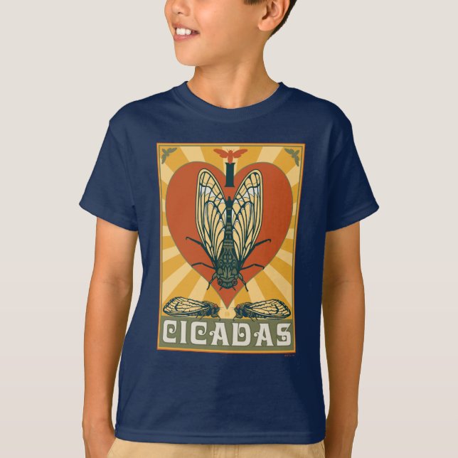 I Heart Cicadas T-Shirt (Front)