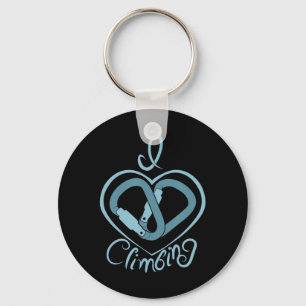 I Heart Climbing (Carabiner)  Fun Rock Climbing  Key Ring