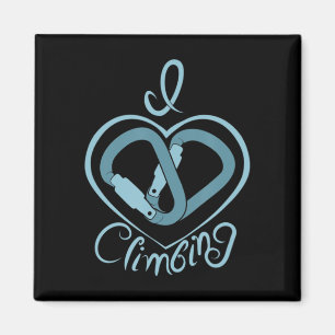 I Heart Climbing (Carabiner)  Fun Rock Climbing  Magnet