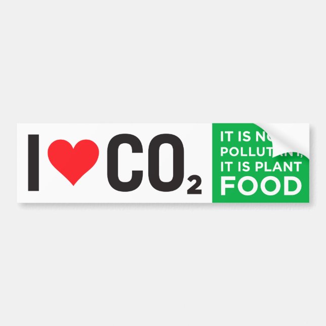 I Heart CO2 Bumper Sticker (Front)