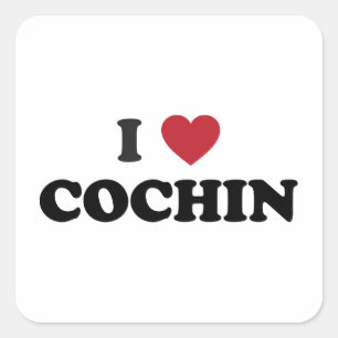 I Heart Cochin India (Kochi) Square Sticker