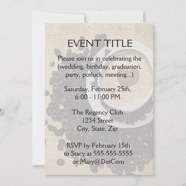 I Heart Coffee Invitation (Front)