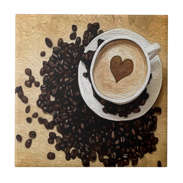 I Heart Coffee Tile (Front)