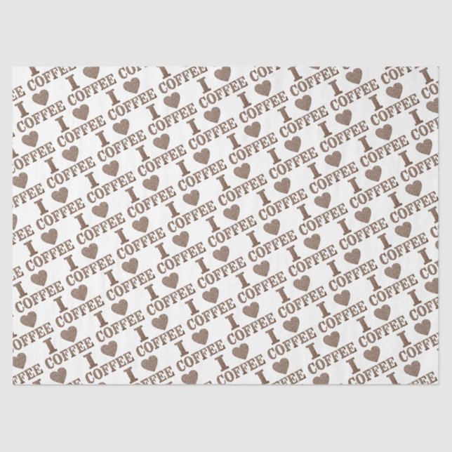 I Heart Coffee Tissue Paper (Front)