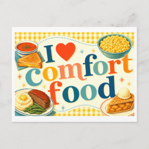 "I [Heart] Comfort Food" Postcard