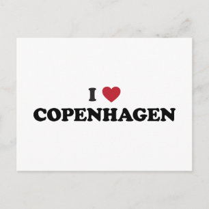 I Heart Copenhagen Denmark Postcard