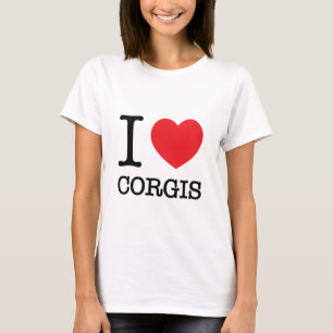 I Heart Corgis Ladies Baby Doll T-shirt