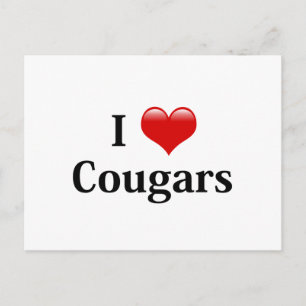 I Heart Cougars Postcard