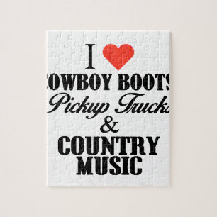 i heart cowboy boots b jigsaw puzzle