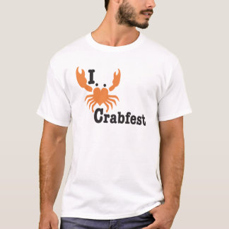 I Heart Crabfest Orange Diagonal T-Shirt