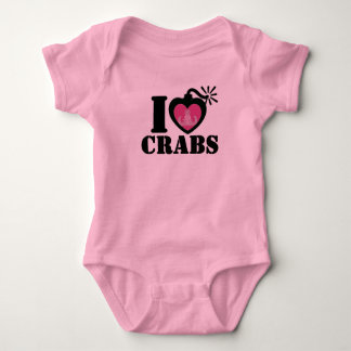 I Heart Crabs Baby Bodysuit