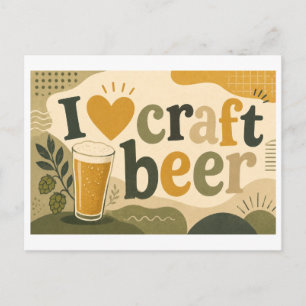 "I [Heart] Craft Beer" Postcard