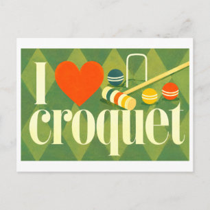 "I [Heart] Croquet" Postcard